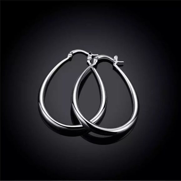 925 Sterling silver hoop earrings - Picture 2 of 4